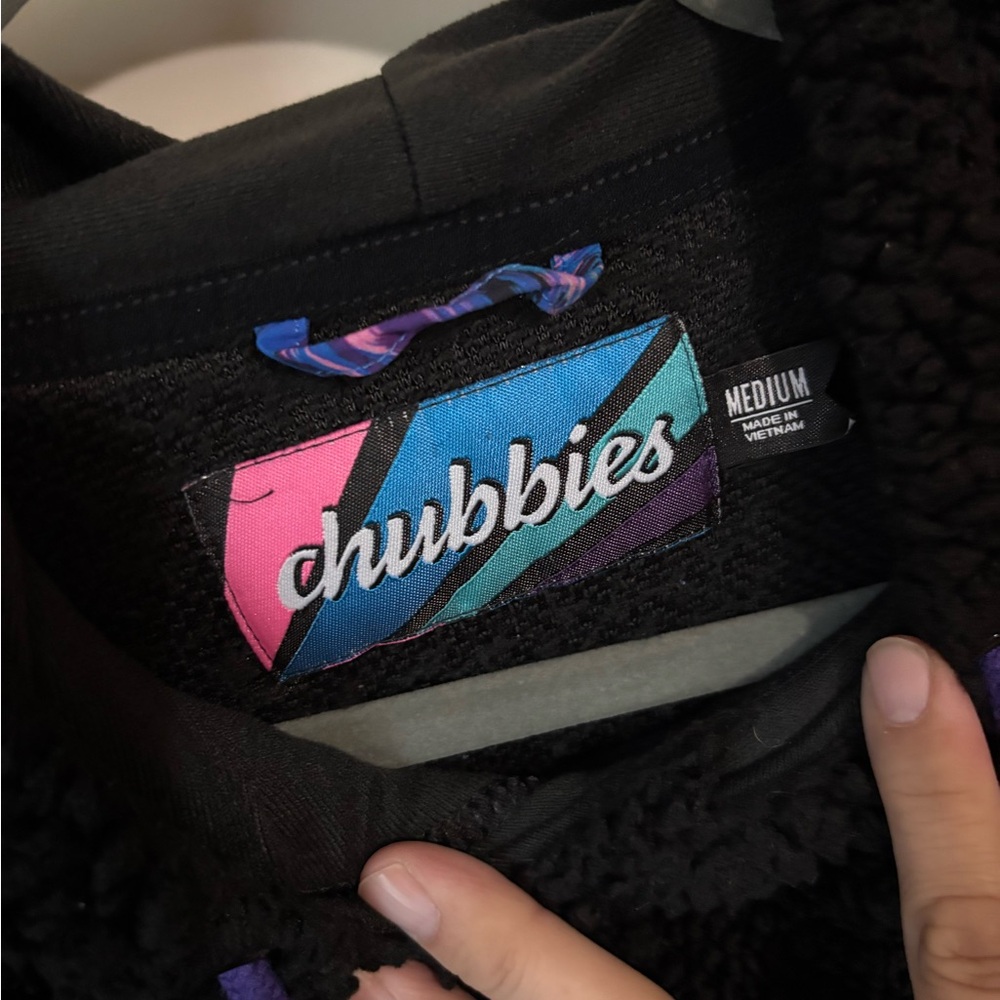 Chubbies black sherpa hoodie size medium - Picture 2 of 6